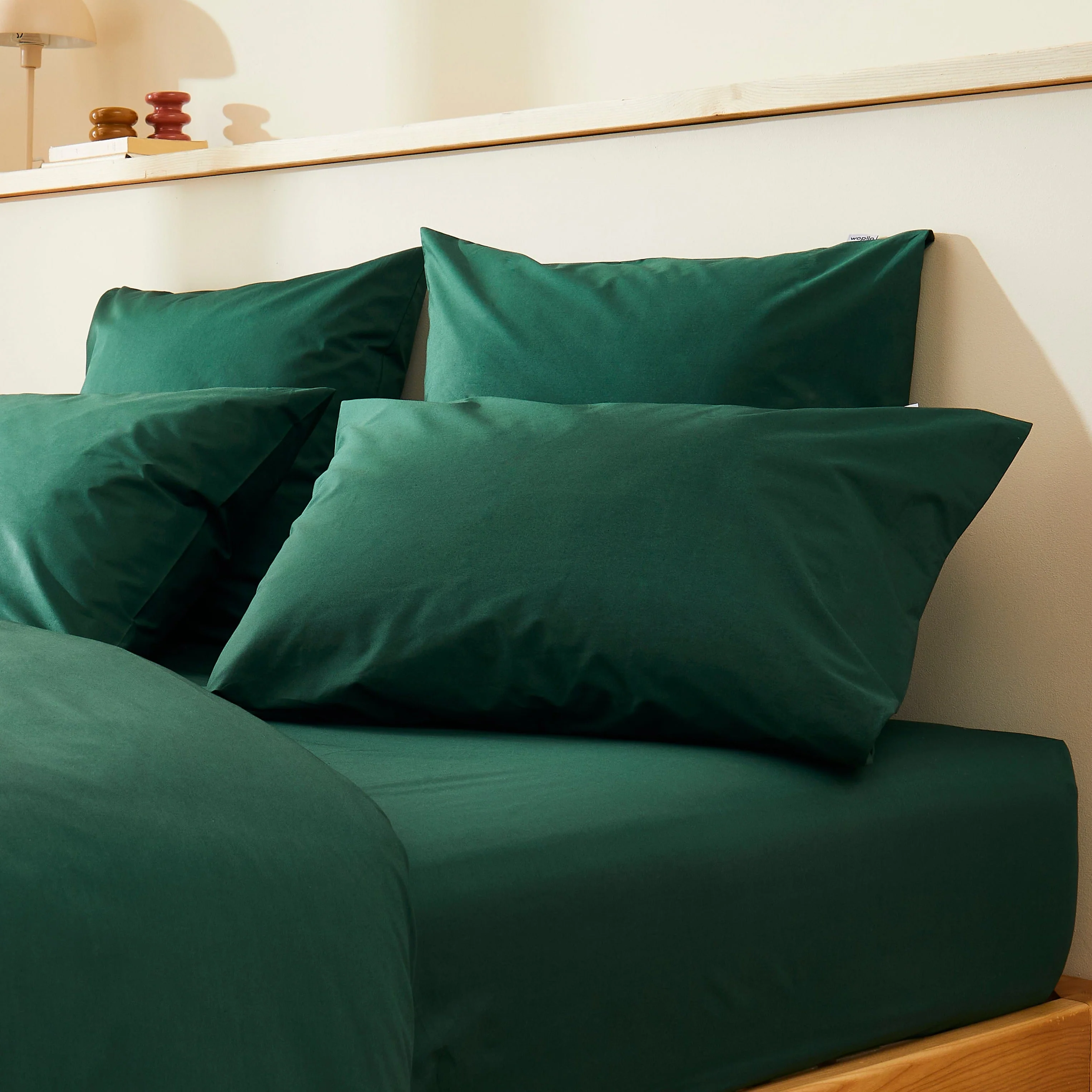 2 taies d'oreiller en percale de coton bio - Image 77