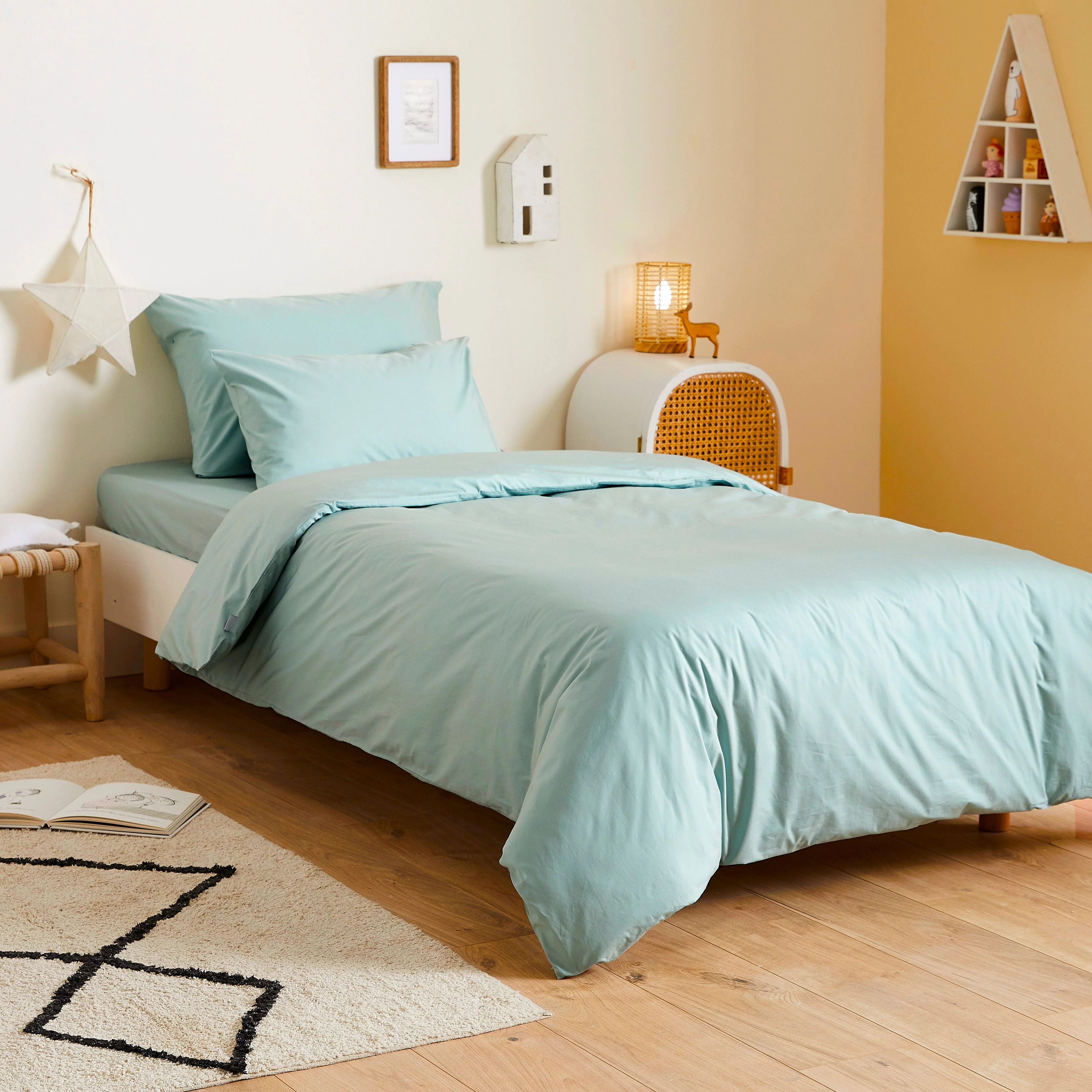 Pack taie et sous-taie enfant en percale de coton bio - Image 5